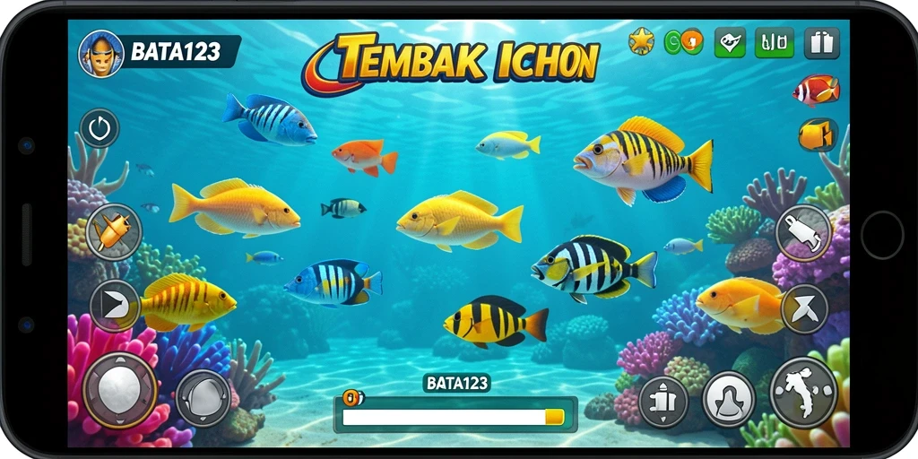 Tampilan menarik dengan gameplay seru dalam BATA123 Tembak Ikan.