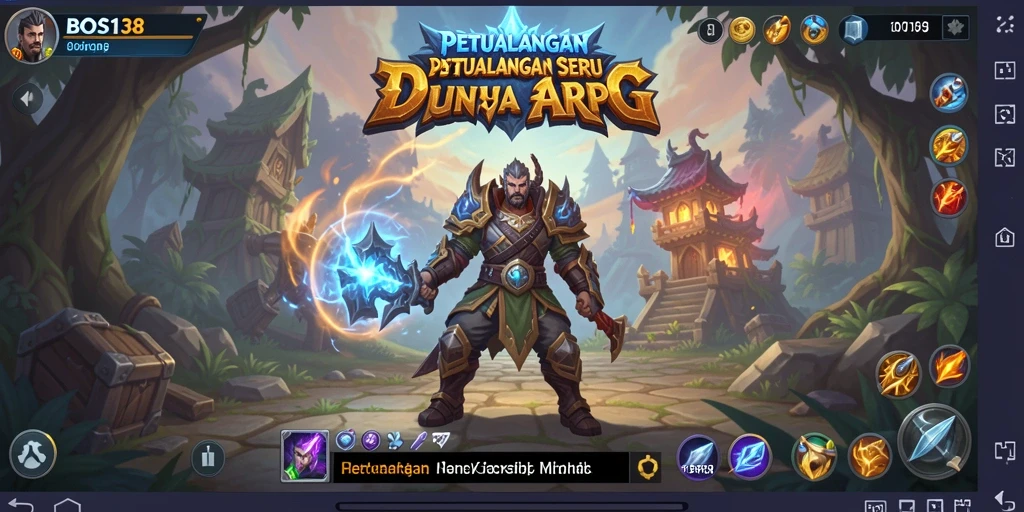 Screenshot utama BOS138 menampilkan aksi pertempuran seru dalam game ARPG.