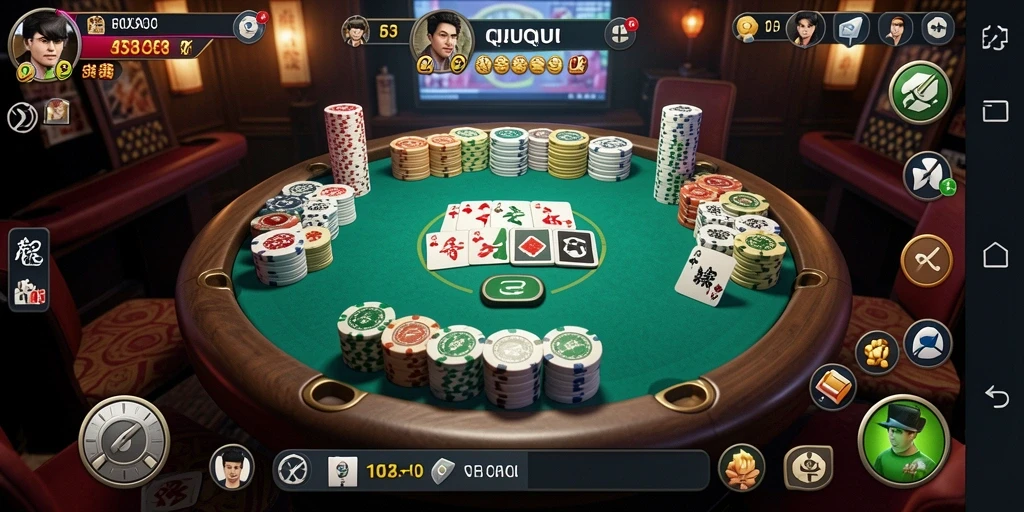 Screenshot gameplay HO3 menampilkan keseruan bermain QiuQiu.