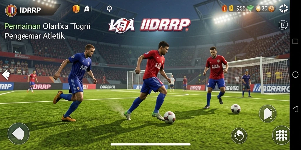 Screenshot gameplay IDRRP yang menunjukkan aksi seru dalam pertandingan olahraga.