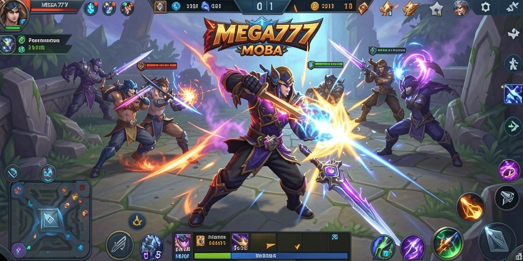 Tampilan gameplay seru di MEGA777 saat pertarungan berlangsung.