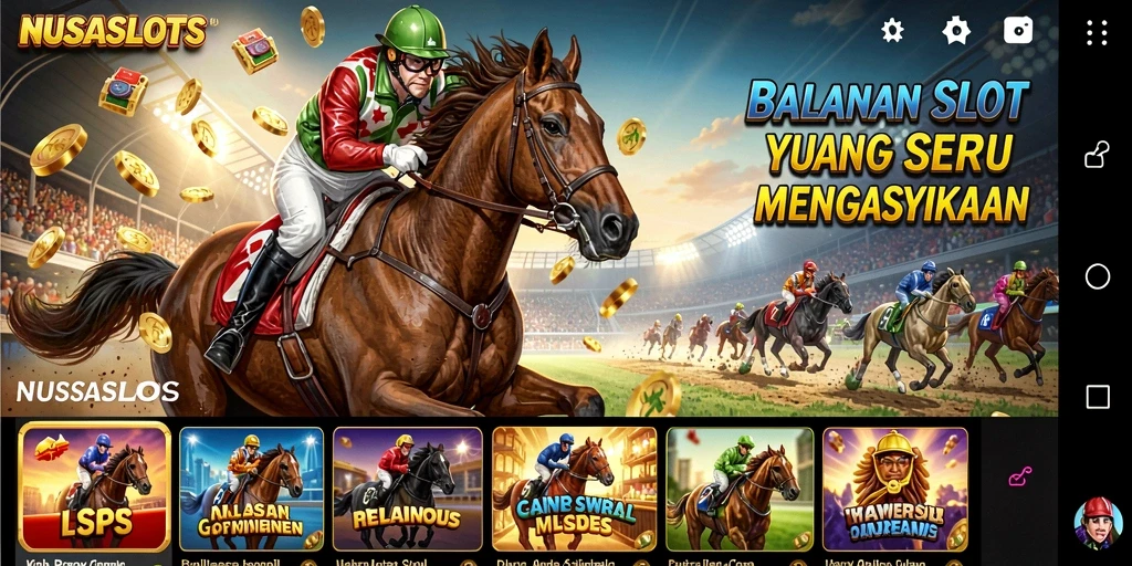 Gameplay menarik NUSASLOTS menampilkan balapan slot yang mendebarkan.