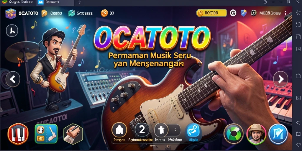 Screenshot menunjukkan gameplay musik yang seru dan interaktif.