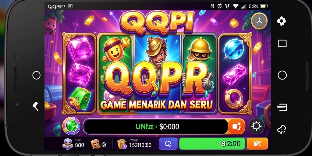 Tampilan gameplay Slot QQRP yang mendebarkan dan penuh warna.