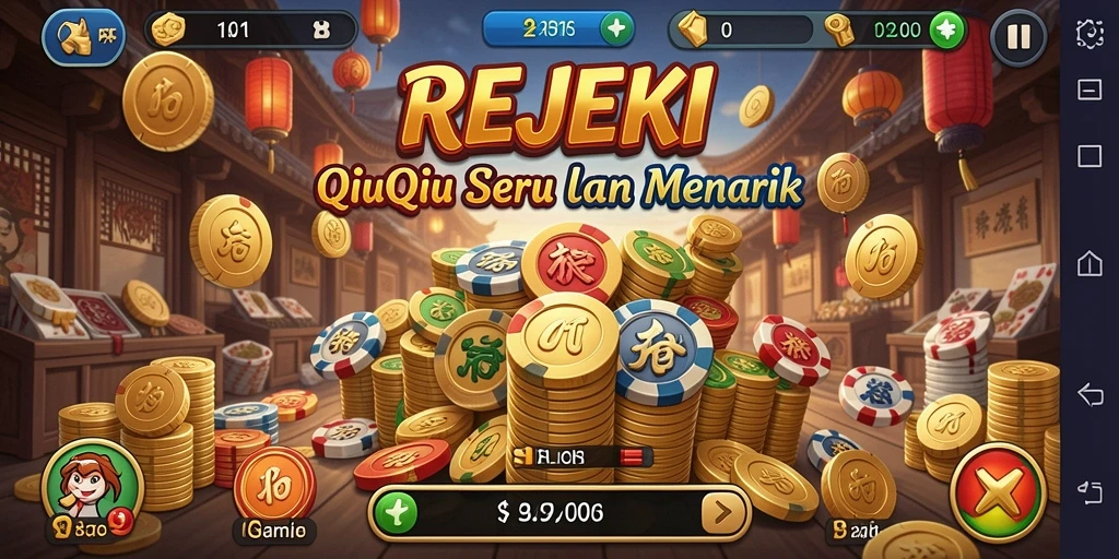 Screenshot gameplay QiuQiu REJEKI yang mendebarkan.