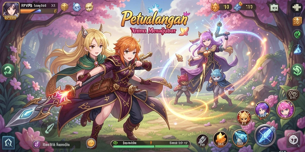 Screenshot RPVIP8 menampilkan karakter Anime dalam aksi yang mendebarkan.