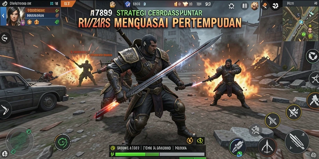 Screenshot utama RR789 menunjukkan aksi pertempuran strategi yang mendebarkan.