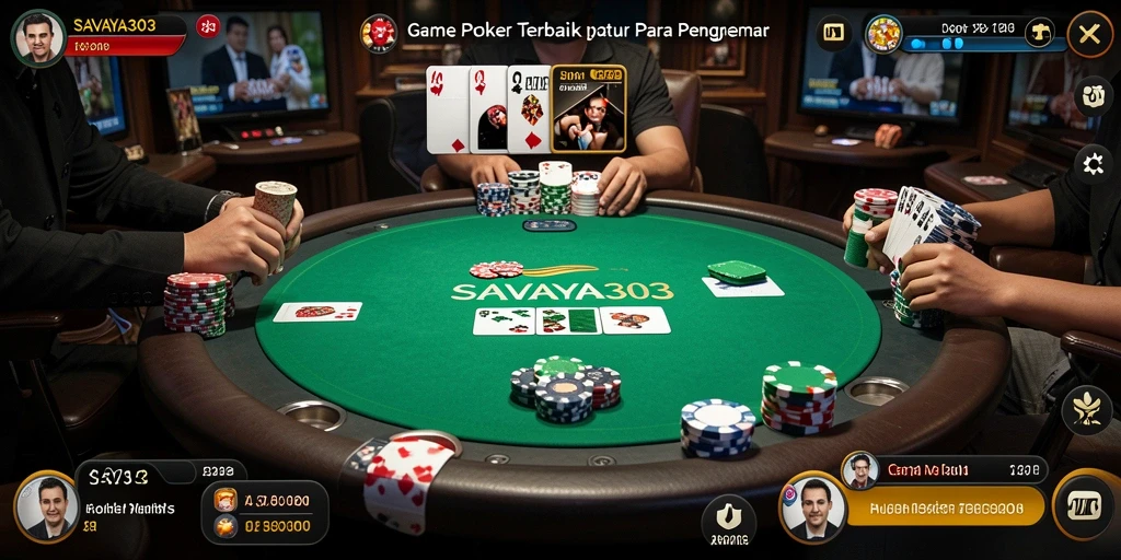 Tampilan menarik dari gameplay Poker di SAVAYA303 yang menampilkan keasyikan permainan.