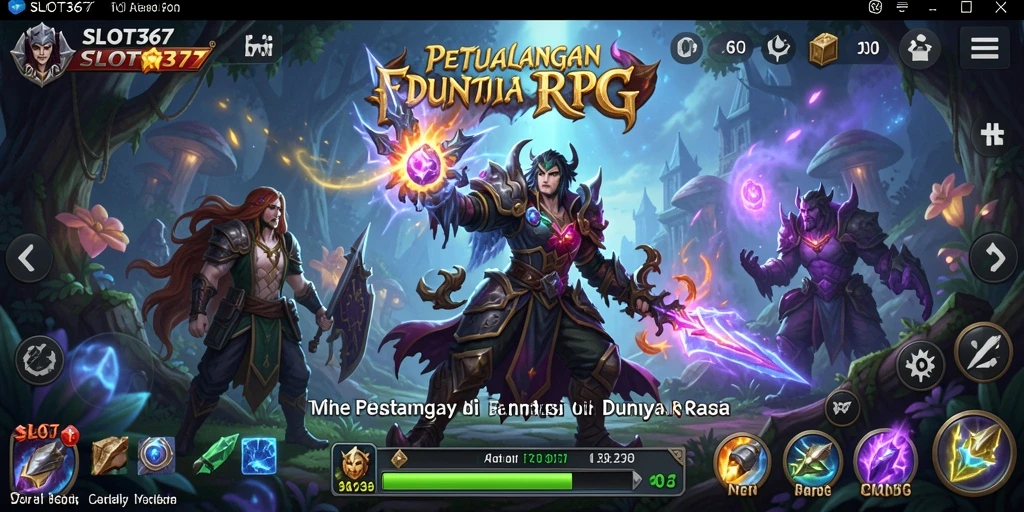 Tangkapan layar utama SLOT367 menampilkan aksi epik gameplay RPG.