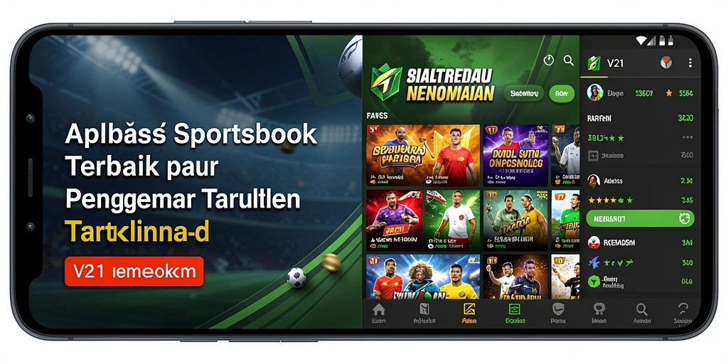 Tampilan menarik dari gameplay taruhan di aplikasi V21.