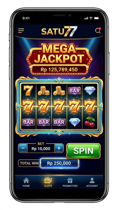 Pengguna satu77 menikmati navigasi yang lancar di catalog aplikasi.